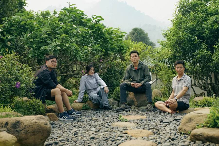 Khuôn viên xung quanh cây chè cổ rất đẹp