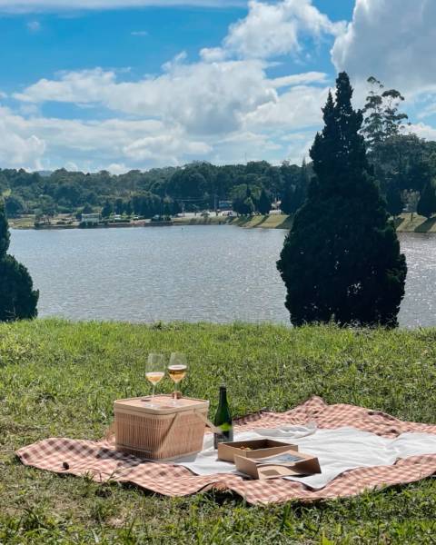 Picnic ven hồ vào buổi chiều xinh - Địa điểm check in Đà Lạt miễn phí
