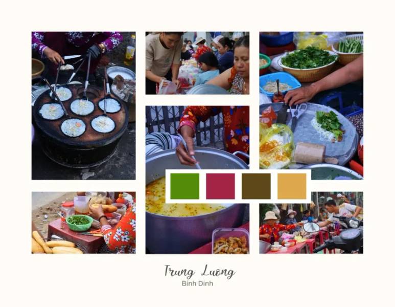 các món ăn địa phương tại làng chài ở Bình Định 
