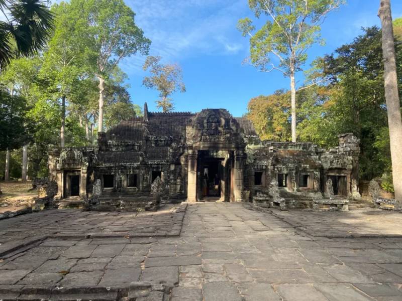 Không khí tĩnh lặng ở đền ở Angkor Banteay Kdei

