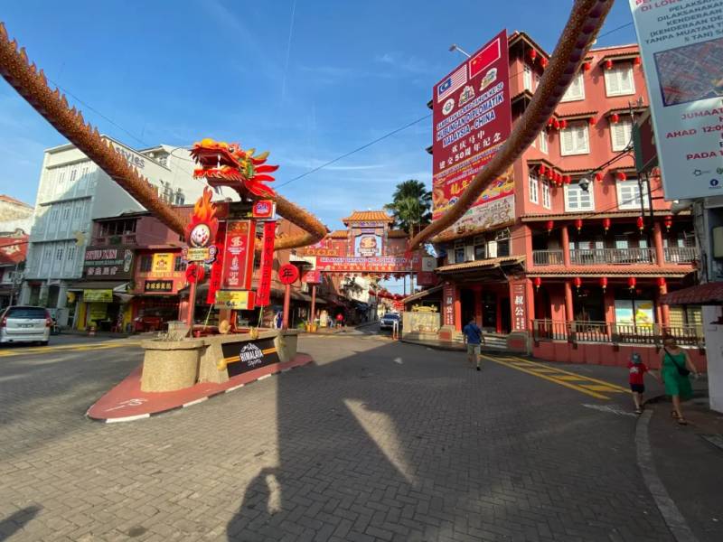 Khu Jonker Walk mang đậm nét kiến trúc của người Hoa