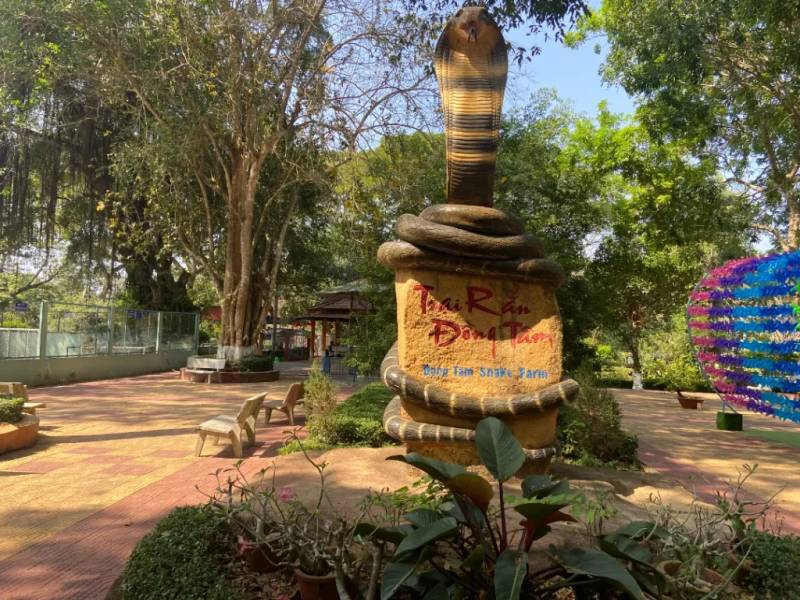 Tượng rắn hổ mang ở trại rắn