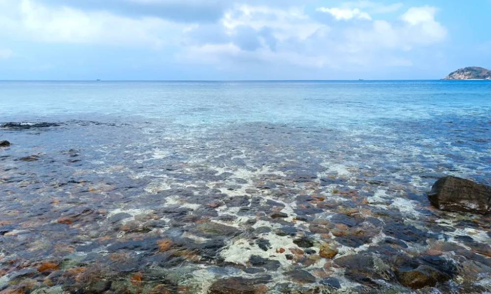 Nước biển trong xanh tại bãi Bàng