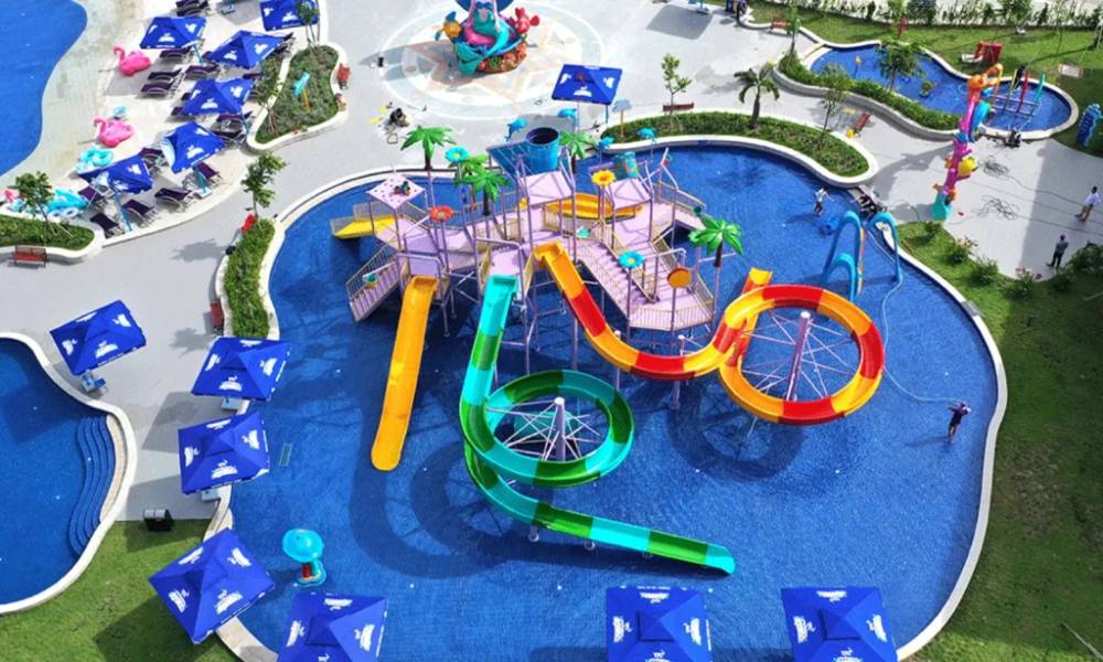 Khu vực trượt xoắn ốc tại TTC Mekong Aqua Park