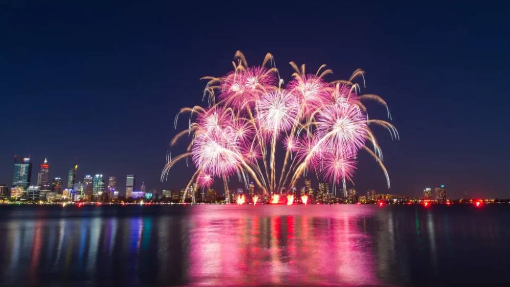 Perth fireworks for Australia Day