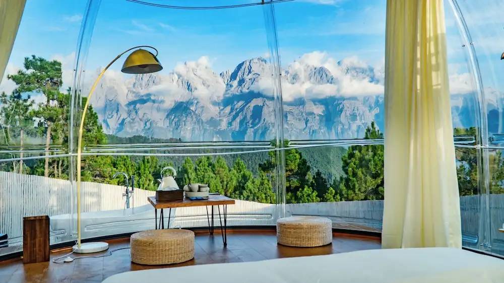 High Shangri-La ManXinYu Frozen Dream Forest - Không gian nghỉ dưỡng với tầm nhìn tuyệt vời tựa như tranh vẽ I Núi tuyết Ngọc Long