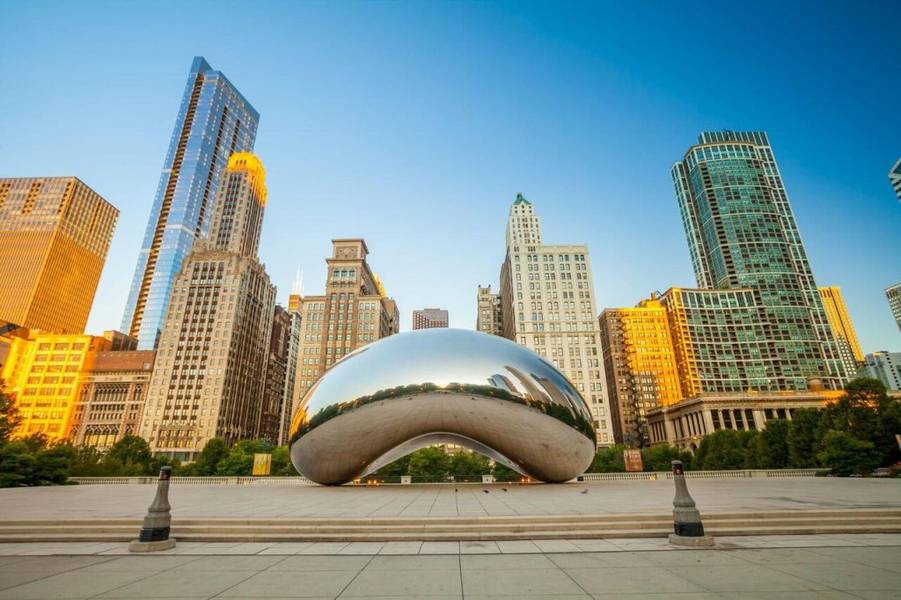 Công viên Millennium là địa điểm du lịch Mỹ nổi bật tại trung tâm Chicago