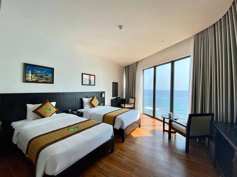 Phòng nghỉ tại Ly Son Pearl Island Hotel & Resort có khoảng view ngắm biển tuyệt đẹp