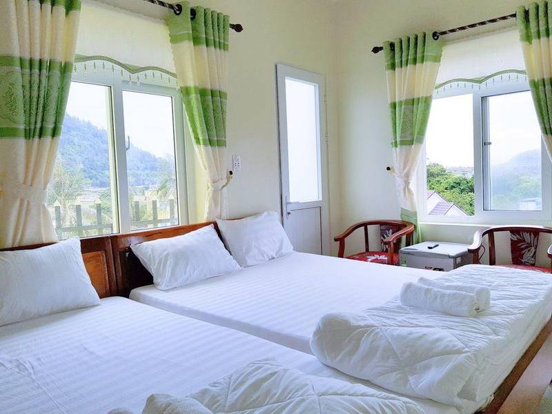 Không gian phòng nghỉ cực kỳ rộng rãi và thoáng mát tại Hoang Gia Hotel Quang Ngai