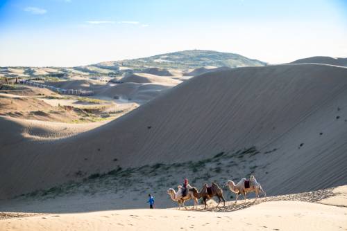 ขี่อูฐกลางทะเลทรายเซี่ยงซาวาน (Xiangshawan Desert / 响沙湾)