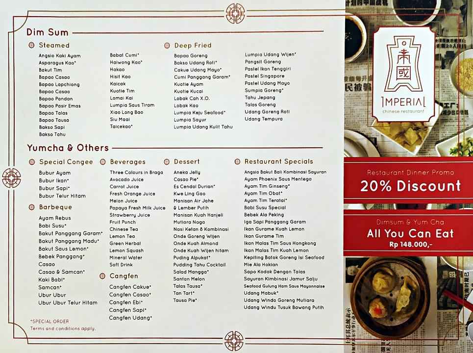 Imperial Chinese Restaurant Menu Updated Menu For Imperial Chinese Restaurant Merdeka Bandung Traveloka Eats Source From traveloka.com Image Size Width 720 x Height 965 Imperial Chinese Restaurant Menu Updated Menu For Imperial Chinese Restaurant Merdeka Bandung Traveloka Eats - Naga Restaurant Carte