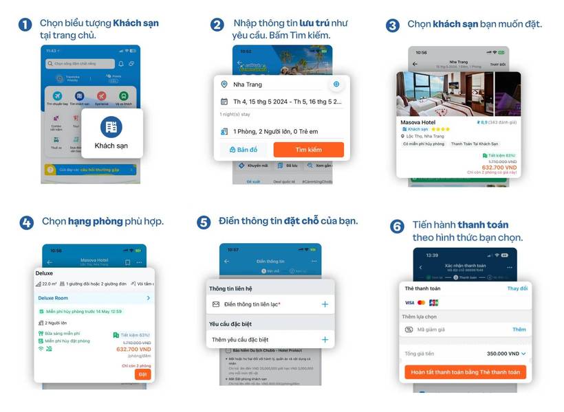 cach dat phong khach san tren traveloka