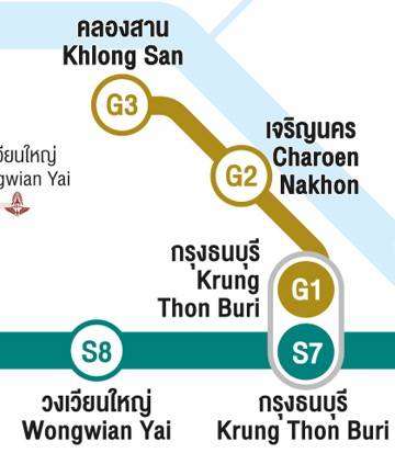 Traveloka Explore แผนที่รถไฟฟ้าสายสีทอง