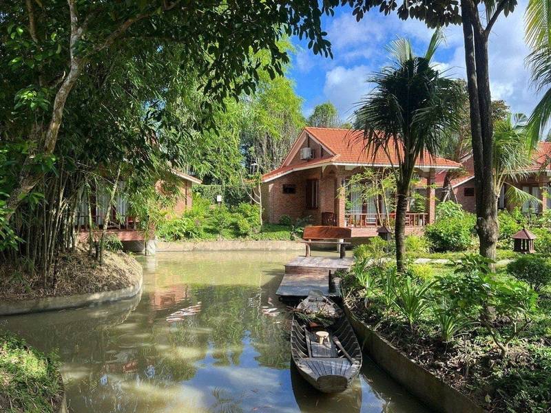 Không gian mộc mạc tại khu du lịch sinh thái vườn trái cây Phi Yến