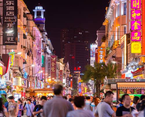 ถนนคนเดินจงซาน (Zhongshan Road Pedestrian Street)