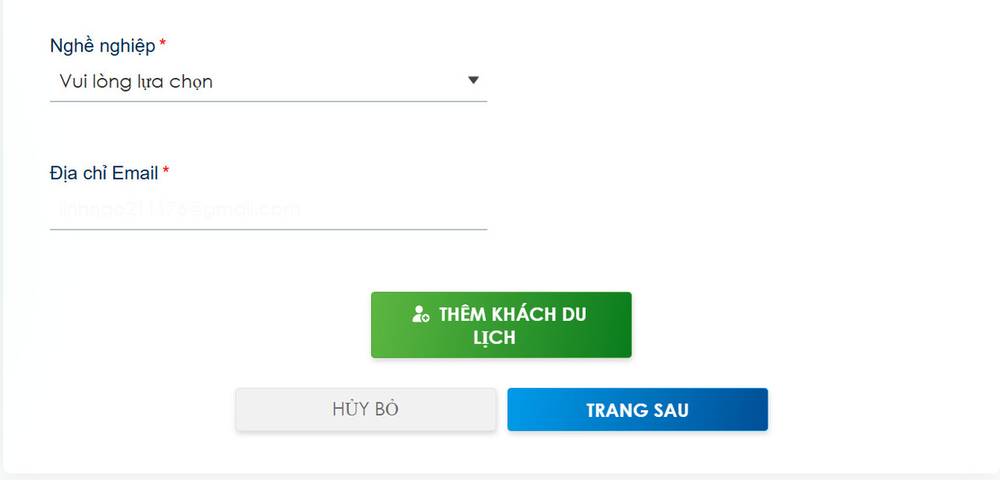 Tuỳ chọn khai báo Taiwan Arrival Card hộ người khác