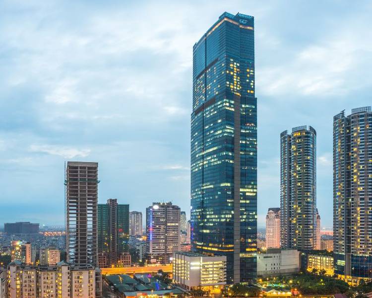 Tòa nhà Keangnam Landmark 72 là biểu tượng đặc trưng của thủ đô.