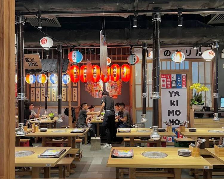 Không gian quán nướng Yakimono tại AEON Mall Bình Tân.