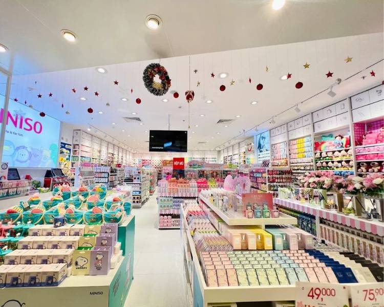 Cửa hàng trưng bày của Miniso AEON Mall Bình Tân.