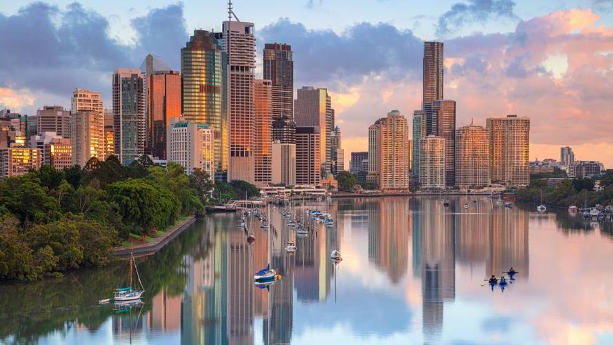 Kayakers in Brisbane River