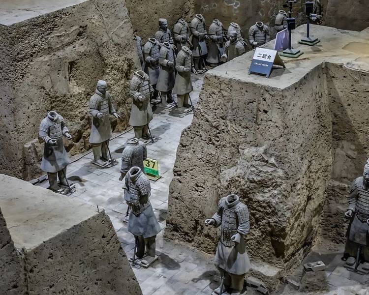 Hố 3 trong Lăng mộ Tần Thủy Hoàng là nơi dựng lại trung tâm chỉ huy quân đội.