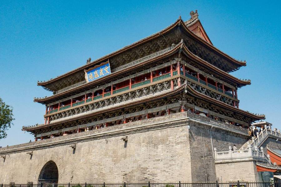 Tường thành Tây An gây ấn tượng với kiến trúc độc đáo. 