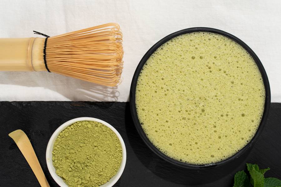 Matcha tea making process