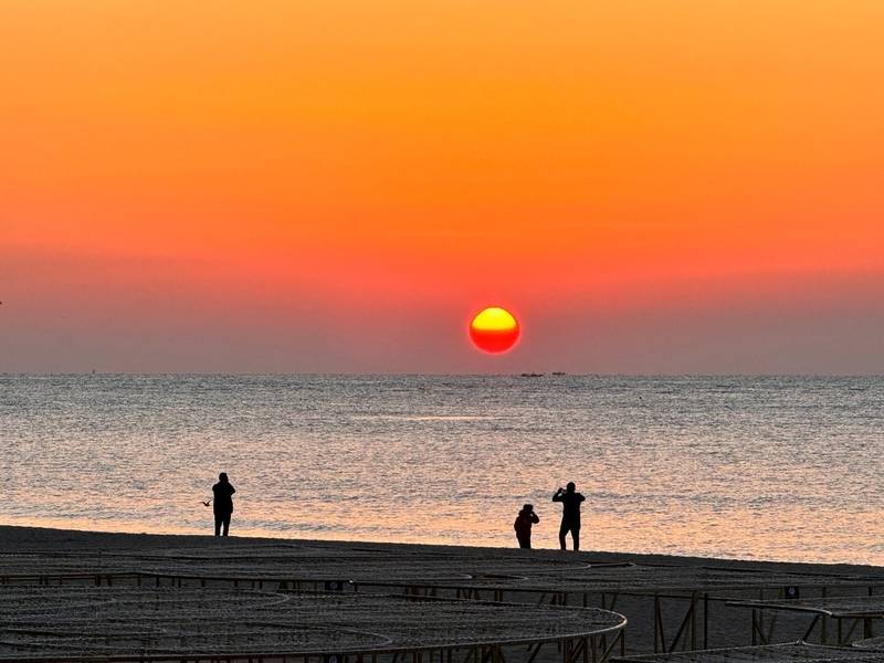 Hoàng hôn là thời khắc lý tưởng để du khách săn hình sống ảo ở Haeundae