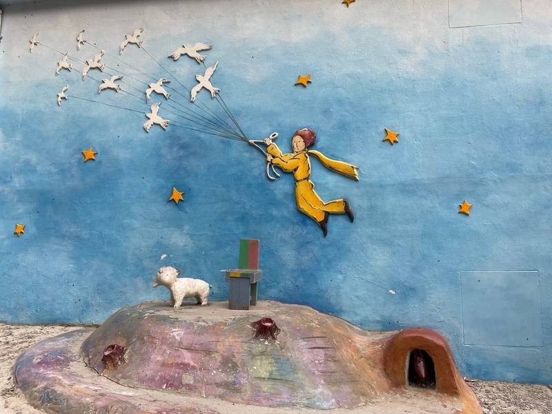 Tranh tường Hoàng tử bé tại làng Petite France, Gapyeong. 