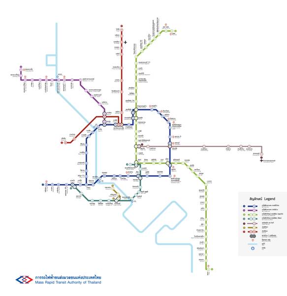 แผนที่ MRT สายสีน้ำเงิน (Blue Line)