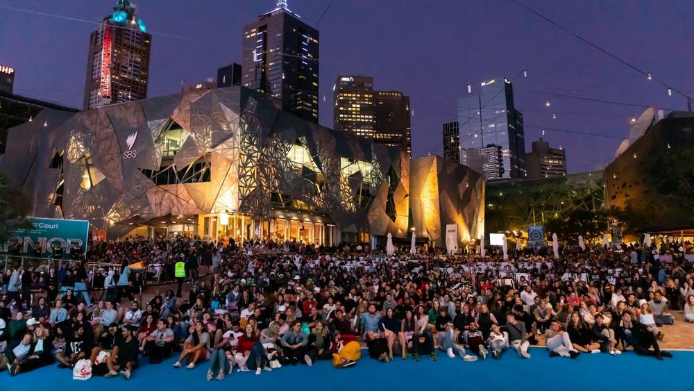 Watching the Australian Open at Federation Square