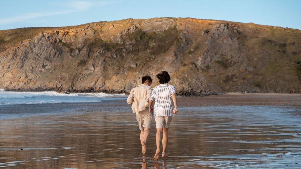 A couple on the beach in South Australia
