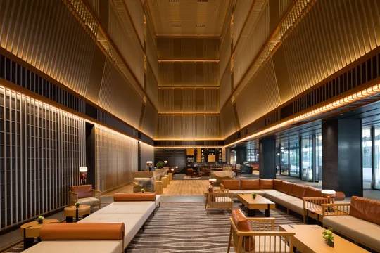 Không gian sảnh chờ tại Hilton Kyoto 