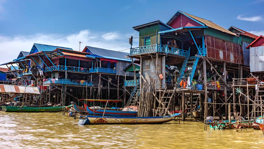 Townscape of Phluk in the Siem Reap province