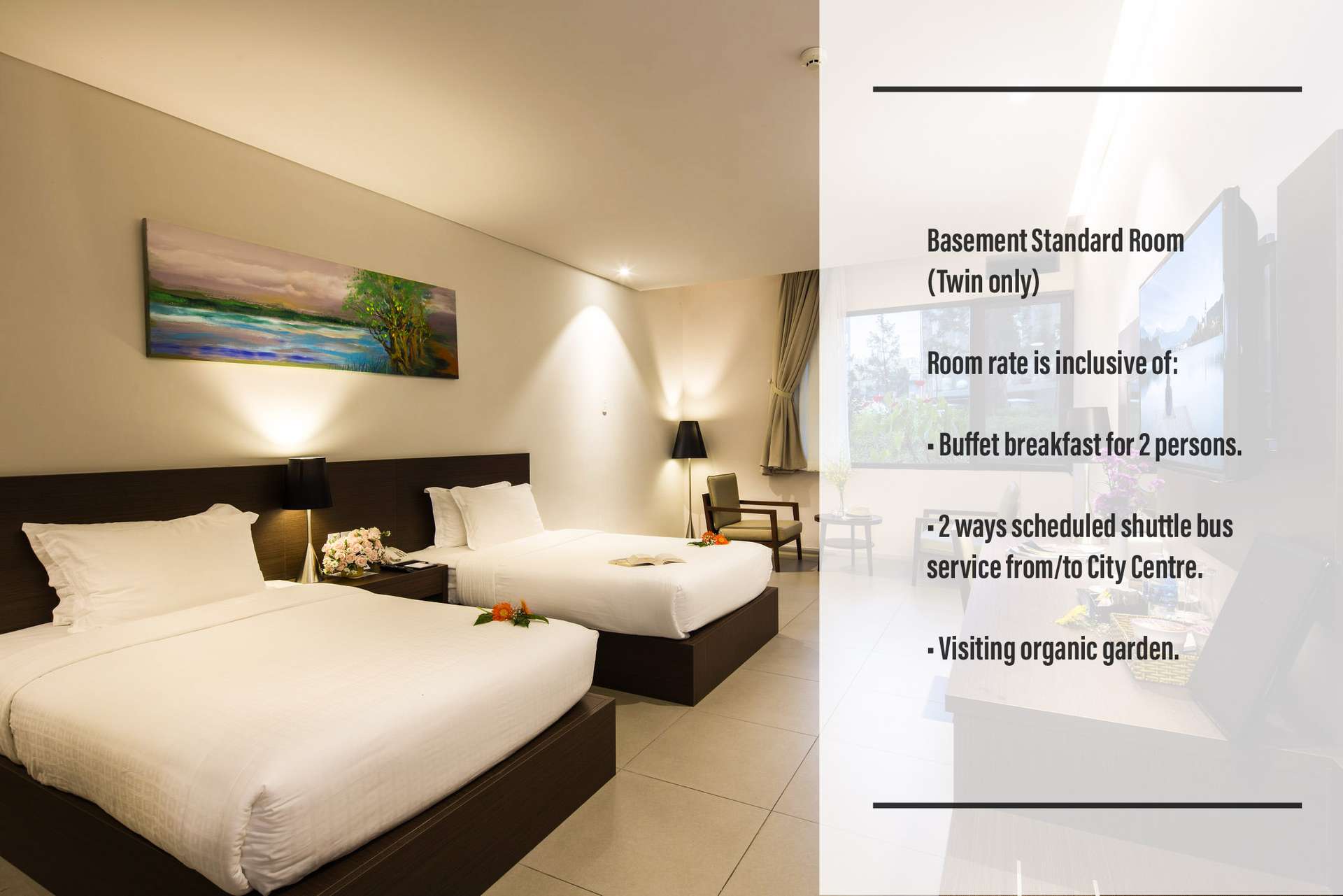 Phòng Basement Standard Twin - Terracotta Hotel & Resort Đà Lạt