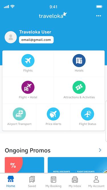 Traveloka - แอปจองตั๋วเครื่องบินและโรงแรม