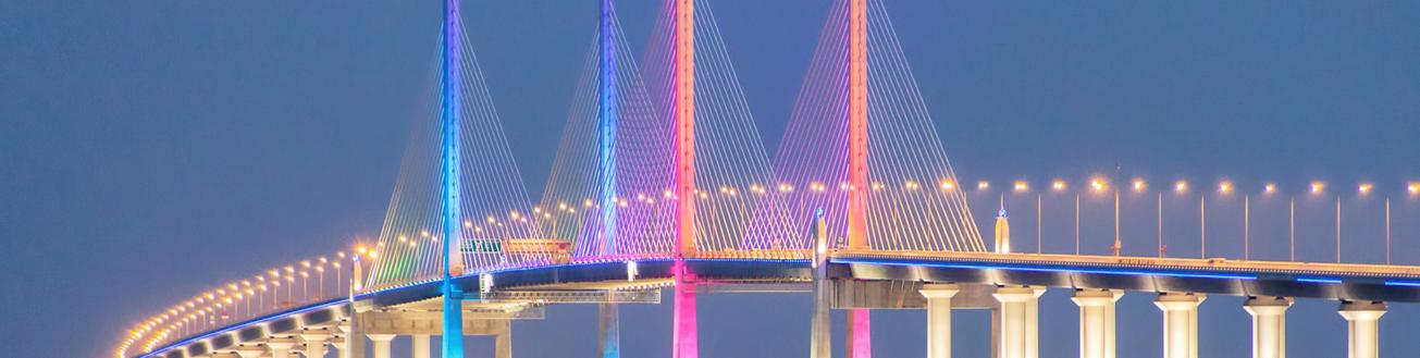 Penang Bridge At Night