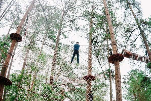 trò chơi đu dây ở đà lạt