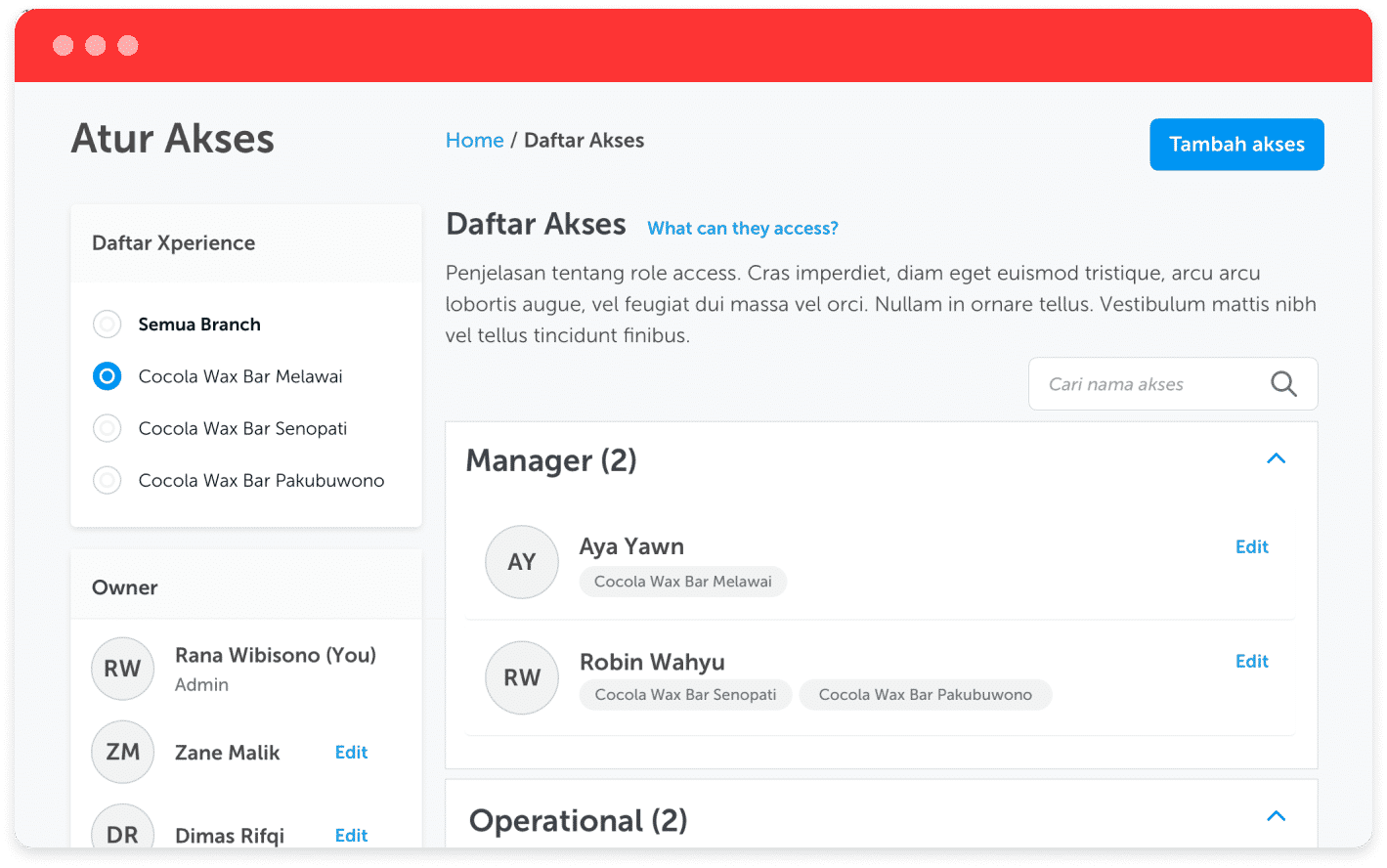 Manage access for your team members