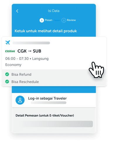 cara buka travel tiket pesawat