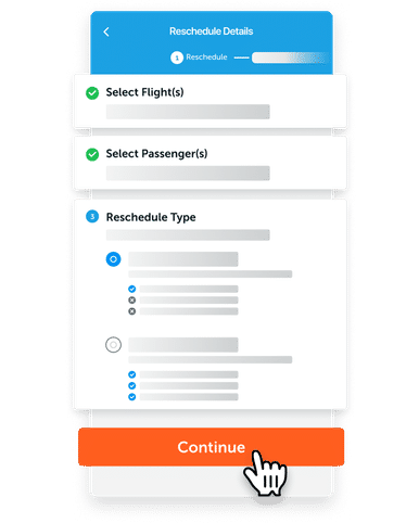 Choose a new flight schedule