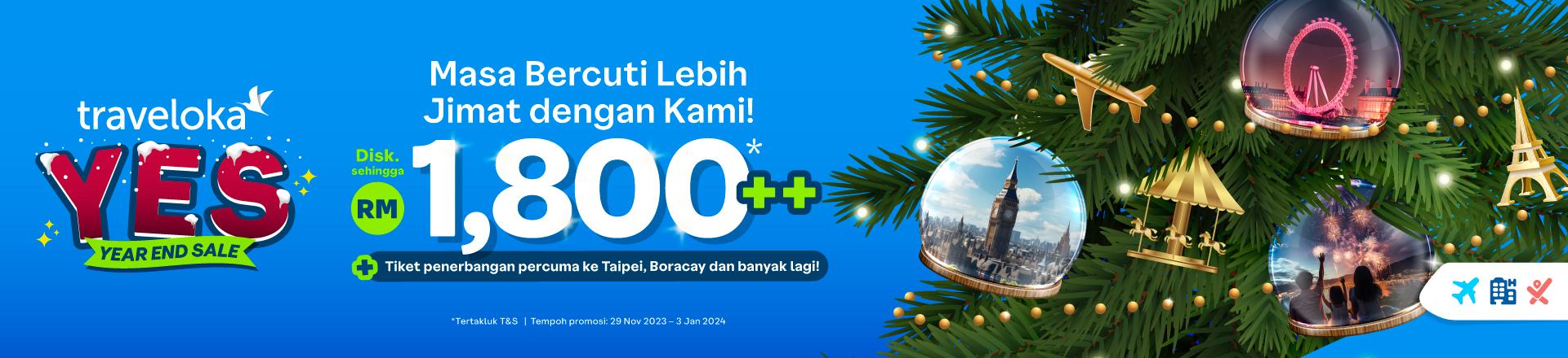 Traveloka Year End Sale di Malaysia