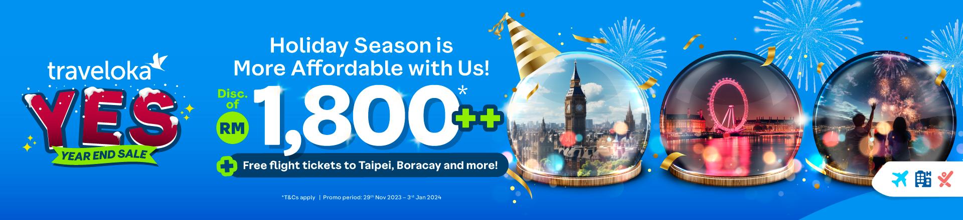 Traveloka Year End Sale in Malaysia