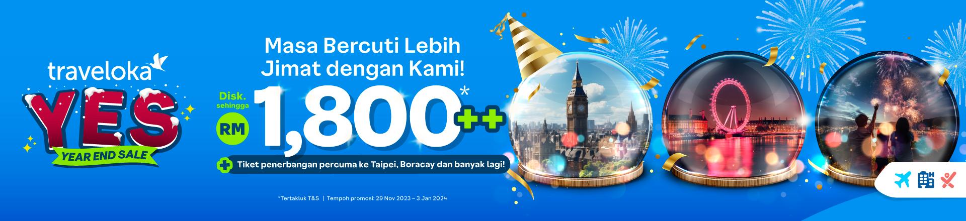 Traveloka Year End Sale di Malaysia