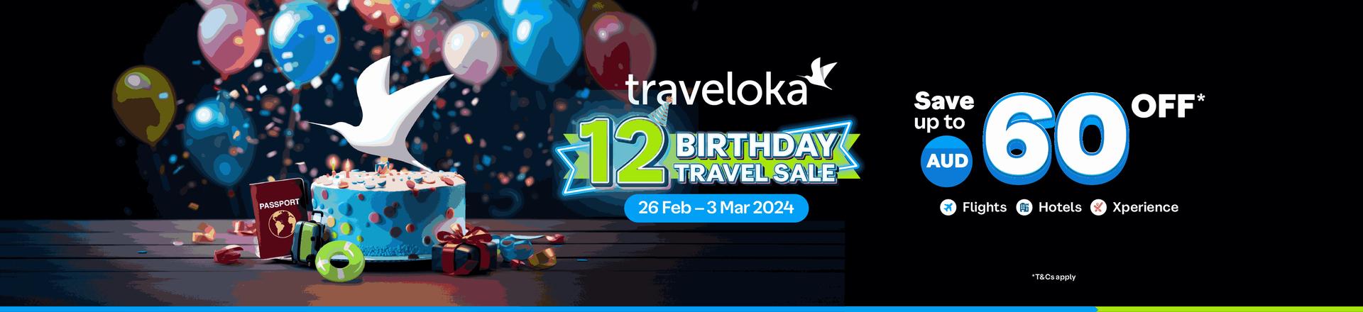 Traveloka 12th Birthday Sale