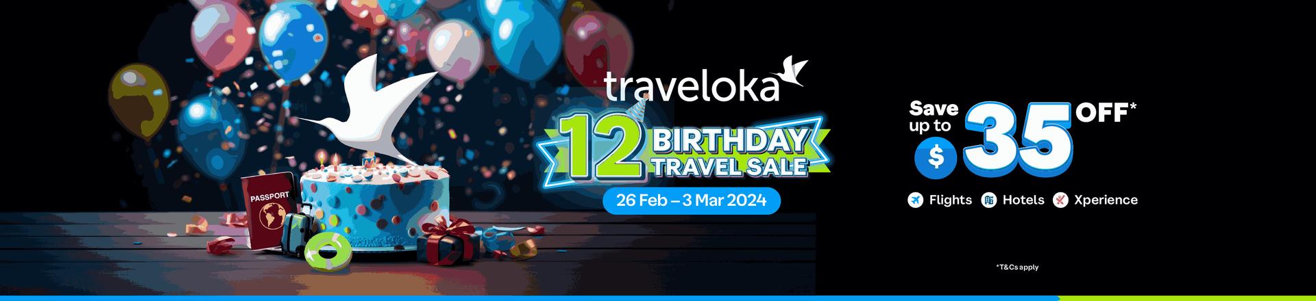 Traveloka 12th Birthday Sale