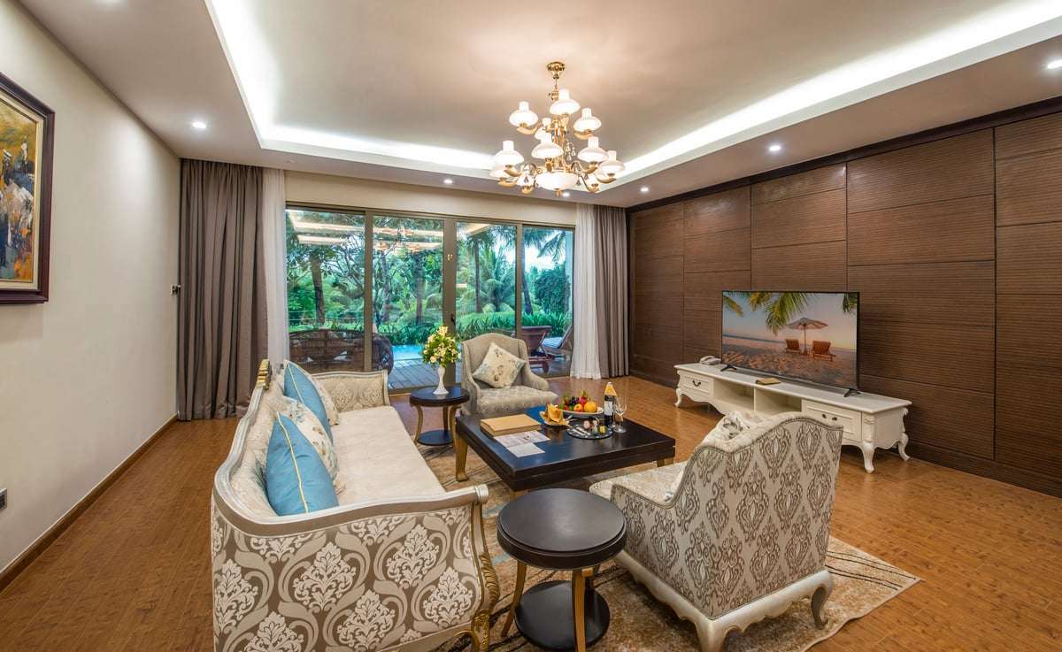 Không gian biệt thự 4 phòng ngủ tại Vinpearl Resort & Spa Nha Trang Bay