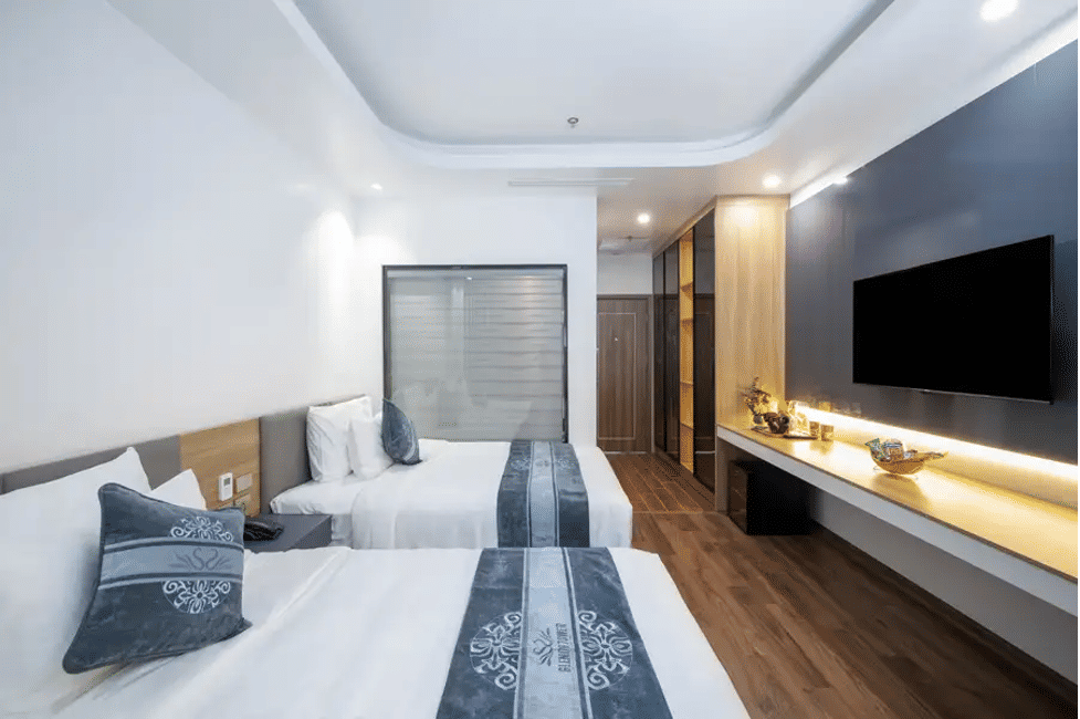 Hạng phòng Deluxe Twin With Mountain View của Glenda Tower Moc Chau Hotel