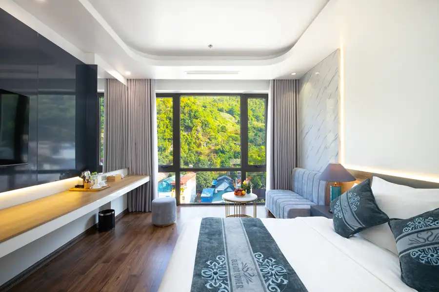 Hạng phòng Deluxe Double With Mountain View của Glenda Tower Moc Chau Hotel