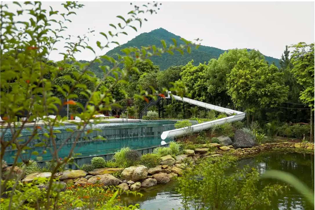 Bể bơi ngoài trời hiện đại với view thiên nhiên tại Amaya Retreat